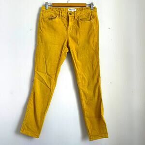 Madewell mid rise fine tooth corduroy flant front straight leg pants sz 28